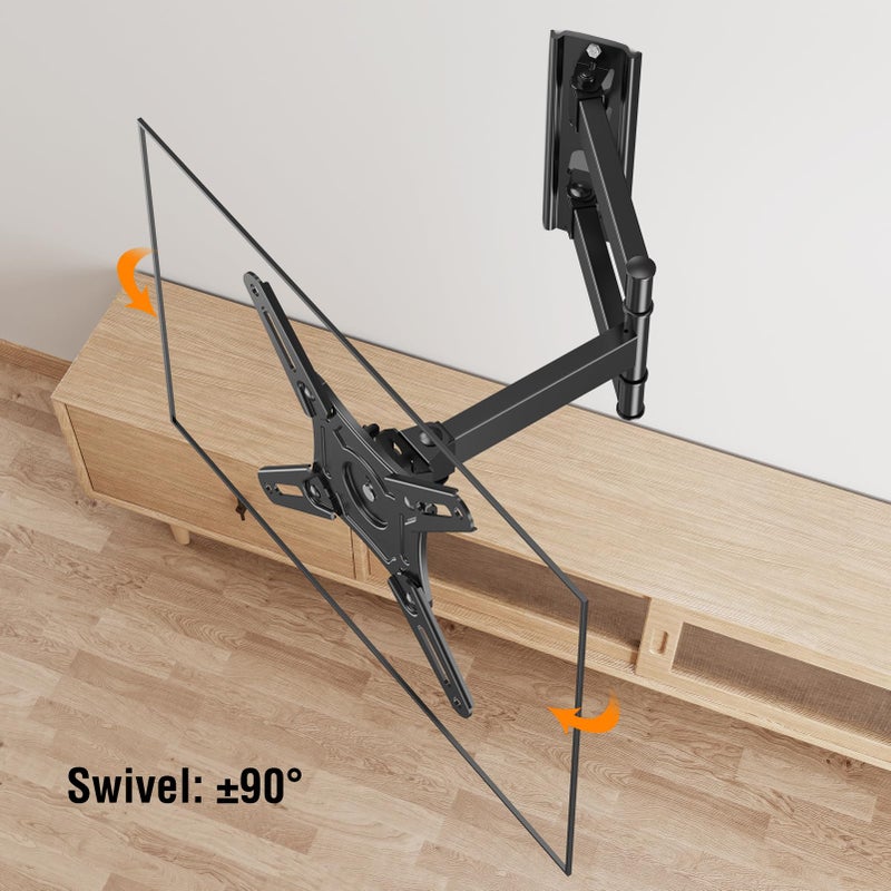 ELIVED Full Motion TV Monitor Wall Mount for Most 14-42 Inch LED LCD Flat Screen TVs & Monitors, Swivel Tilt Extension Rotation tv Mount Bracket Max VESA 200x200mm, up to 44 lbs. - Image 4